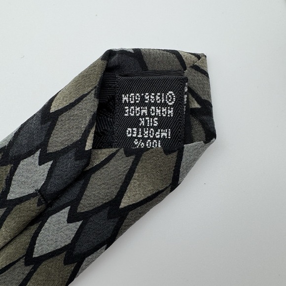 Jerry Garcia Grateful Dead Sixth Set Gray Tan Abstract Silk Neck Tie Vtg 1996 - Picture 8 of 11